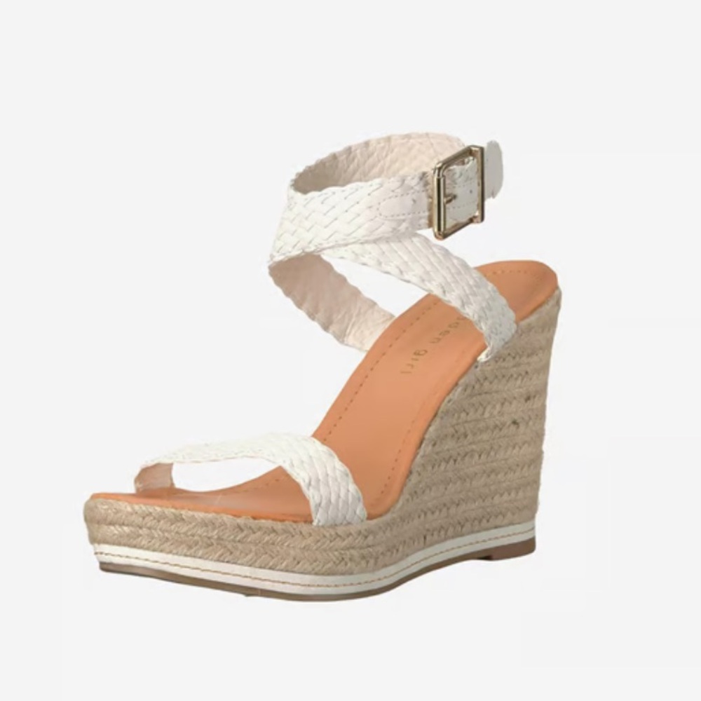 Madden Girl White Wedge Sandals